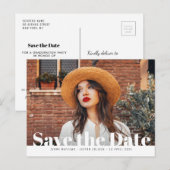 Trendy vet foto afstuderen foto opslaan van de dat briefkaart (Voorkant / Achterkant)