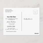 Trendy vet foto afstuderen foto opslaan van de dat briefkaart (Achterkant)