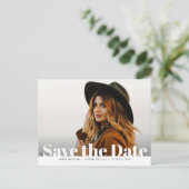 Trendy vet foto afstuderen opslaan van de datum briefkaart (Staand voorkant)