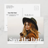 Trendy vet foto afstuderen opslaan van de datum briefkaart (Voorkant / Achterkant)