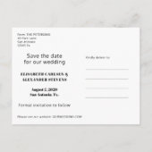 Trendy vet typografie foto bruiloft opslaan van de aankondigingskaart (Achterkant)