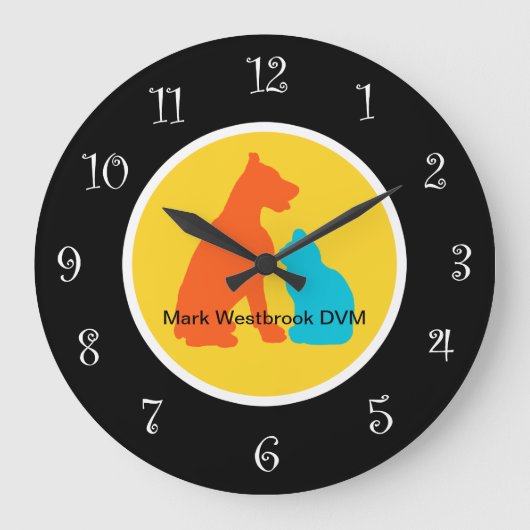 Trendy Veterinarian Office Waiting Room Clocks Grote Klok (Voorkant)