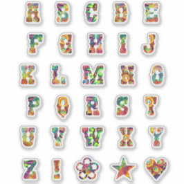 Trendy vetgedrukte letters | Monogram alfabet Stic Sticker