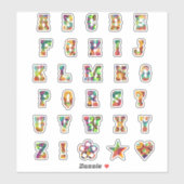 Trendy vetgedrukte letters | Monogram alfabet Stic Sticker (Vel)