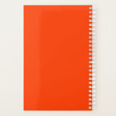 Trendy Vibrant Bold Sinaasappel Weekly Monogram 20 Planner (Achterkant)