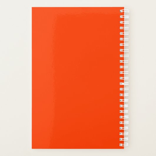 Trendy Vibrant Bold Sinaasappel Weekly Monogram 20 Planner (Achterkant)