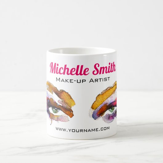 Trendy Vibrant Waterverf Eye Make-up Artist Koffiemok (Center)