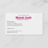 Trendy Vibrant Waterverf Eye Make-up Artist Visitekaartje (Achterkant)