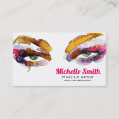 Trendy Vibrant Waterverf Eye Make-up Artist Visitekaartje (Voorkant)