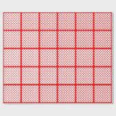TRENDY VIERKANTE RODE WRAP CADEAUPAPIER (Vlak)