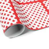 TRENDY VIERKANTE RODE WRAP CADEAUPAPIER (Rol Hoek)