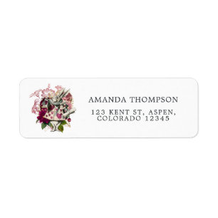 Trendy Vintage Alice in Wonderland Baby Shower Etiket
