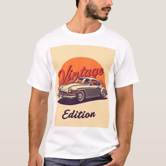 Trendy Vintage auto editie T-shirt (Voorkant)