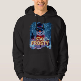 Trendy Vintage Frostige en Heldere Kerstmis Hoodie