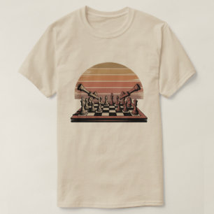 Trendy Vintage Paard Schaakstukken Schaakbord T-shirt