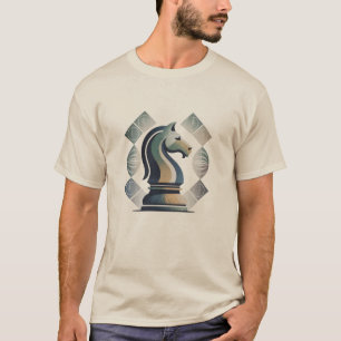 Trendy Vintage Paard Schaakstukken T-shirt
