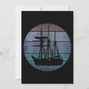 TRENDY VINTAGE SCHIP VISSERS VISSERSBOOT FEESTDAGENKAART