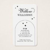 Trendy Vintage Script Minimalistisch Cadeaubon Visitekaartje (Achterkant)