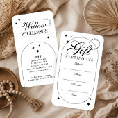 Trendy Vintage Script Minimalistisch Cadeaubon Visitekaartje