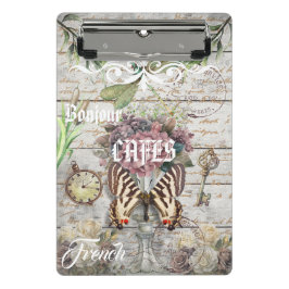 Trendy vintage uit Frankrijk Grunge Cafés Botanisc Mini Klembord