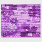Trendy Violet Flower  Cadeaupapier (Vlak)
