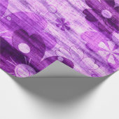 Trendy Violet Flower  Cadeaupapier (Hoek)