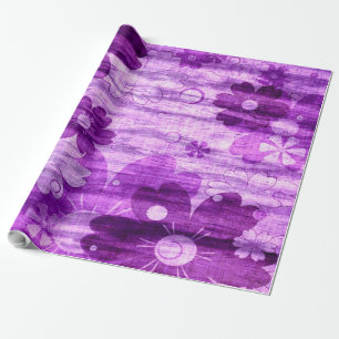 Trendy Violet Flower  Cadeaupapier