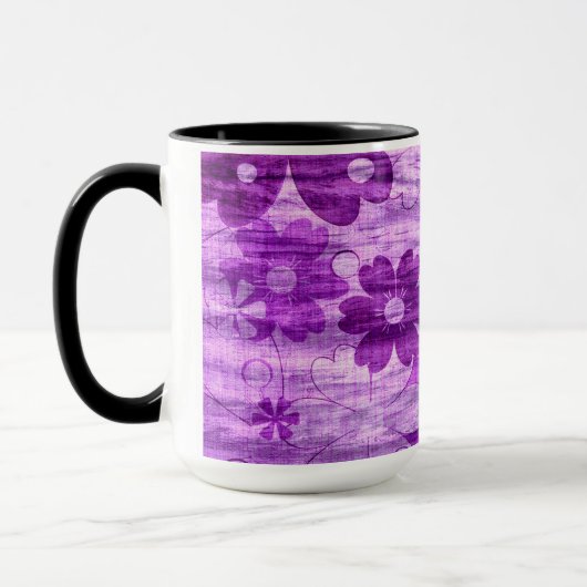 Trendy Violet Flower Mok (Links)