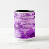 Trendy Violet Flower Mok (Midden)