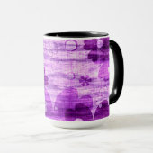 Trendy Violet Flower Mok (Voorkant rechts)