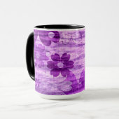 Trendy Violet Flower Mok (Voorkant links)