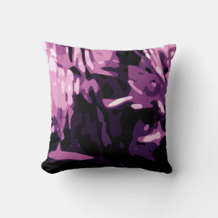 Trendy Violet Paars Roze Camo Abstract Patroon Kussen