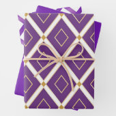 Trendy Violet Paarse Dynamic Patroon Inpakpapier Vel (In situ)