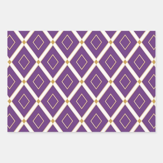 Trendy Violet Paarse Dynamic Patroon Inpakpapier Vel (Voorkant)