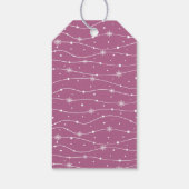 Trendy - Violet Roze - Sneeuwvlok cadeau Labels Cadeaulabel (Achterkant)