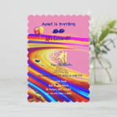 Trendy Virgo Birthday Party Invitation Kaart (Staand voorkant)