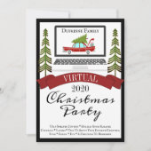 Trendy Virtual Kerstparty Kaart (Voorkant)