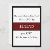 Trendy Virtual Kerstparty Kaart (Achterkant)