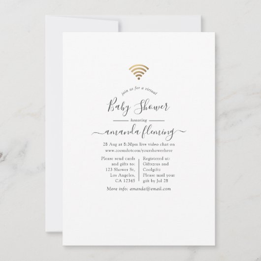 Trendy virtuele douche kaart (Voorkant)