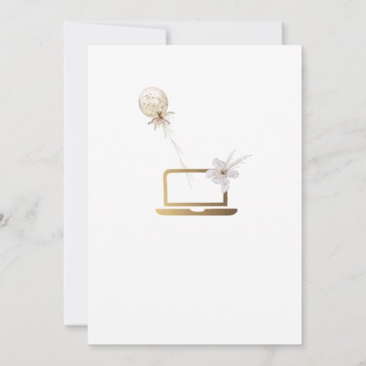 Trendy virtuele douche kaart (Achterkant)