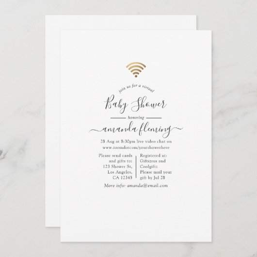 Trendy virtuele douche kaart (Voorkant / Achterkant)