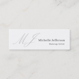 Trendy Visagist Monogram Zwart Wit Stijlvol Mini Visitekaartje