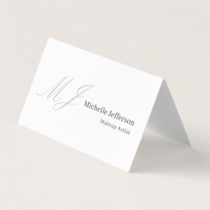 Trendy Visagist Monogram Zwart Wit Stijlvol Visitekaartje