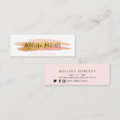 trendy visitekaartje met gouden en roze haar (Voorkant / Achterkant)