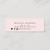 trendy visitekaartje met gouden en roze haar (Achterkant)