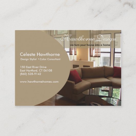 Trendy Visitekaartje van het Profiel Ovale (Voorkant)