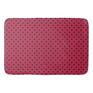 Trendy Viva Magenta en Black Stippen Bath Mat