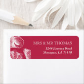 Trendy Viva Magenta Zee Shell Beach Return Address Etiket (Insitu)