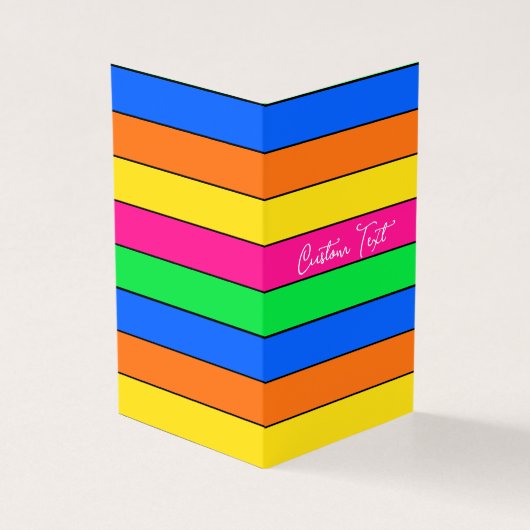 TRENDY VIVID SOLID STRIPE PATROON ROZE AANGEPASTE  KAART (Buitenkant)