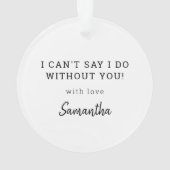 Trendy Vlek Foto | Wil je mijn bruidsmeisje zijn? Ornament (achterkant)